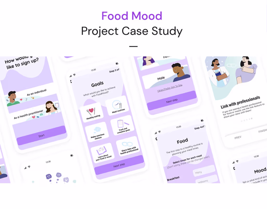 Cover image for FoodMood - Health & Nutrition App Design Case Study