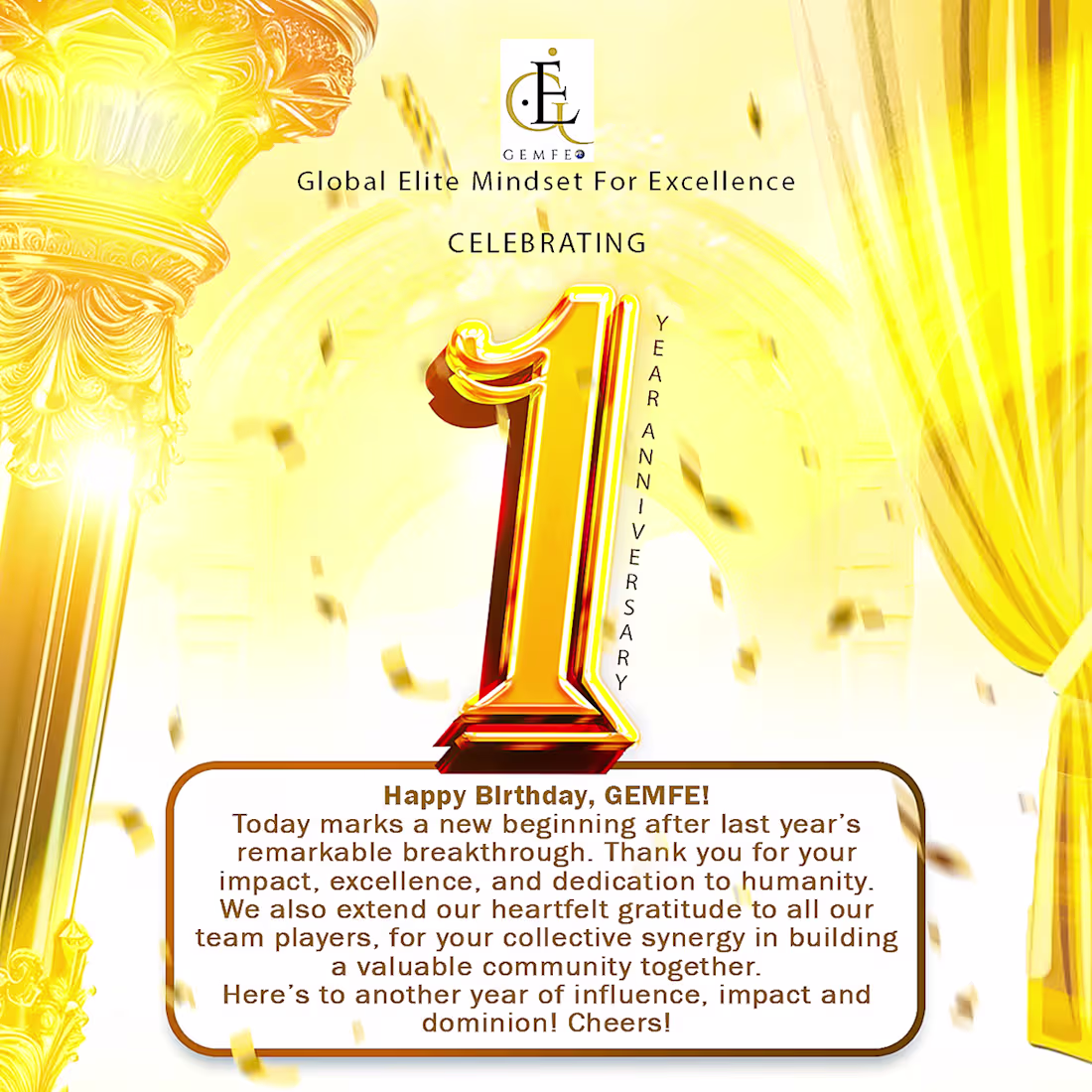 Cover image for Celebrating Excellence — GEMFE Anniversary Flyer Design 