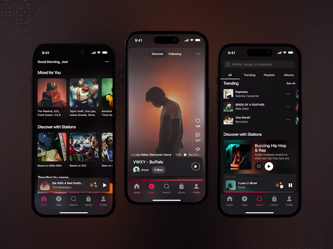 Cover image for Intuitive Music Streaming App Design