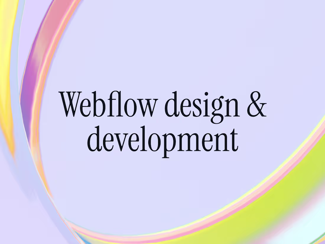Cover image for Webflow landing page - design & development