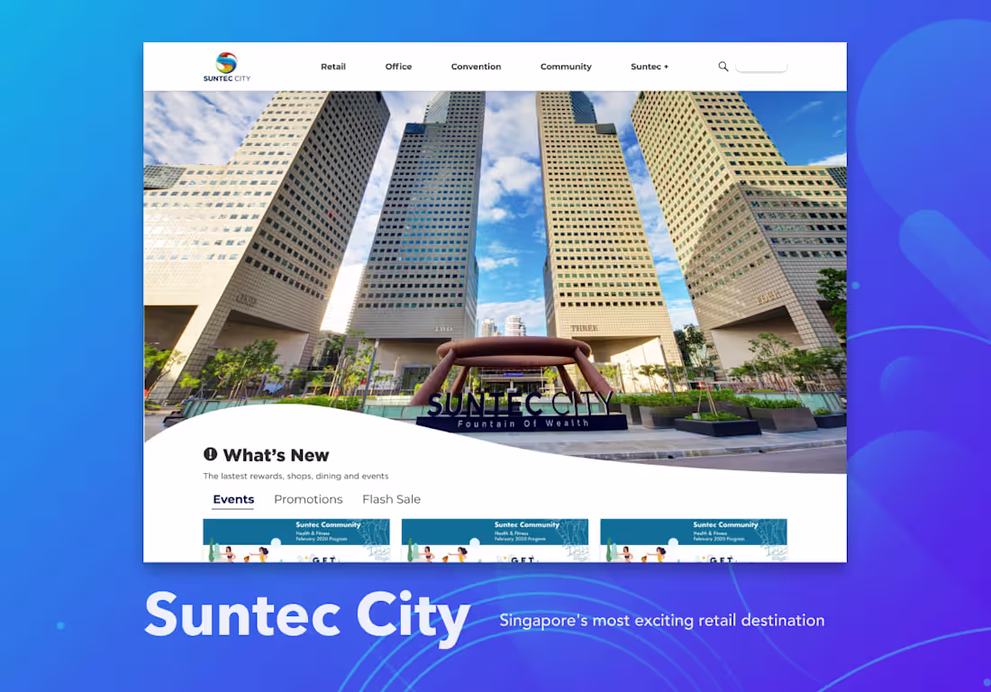 Cover image for Suntec City: Website Redesign