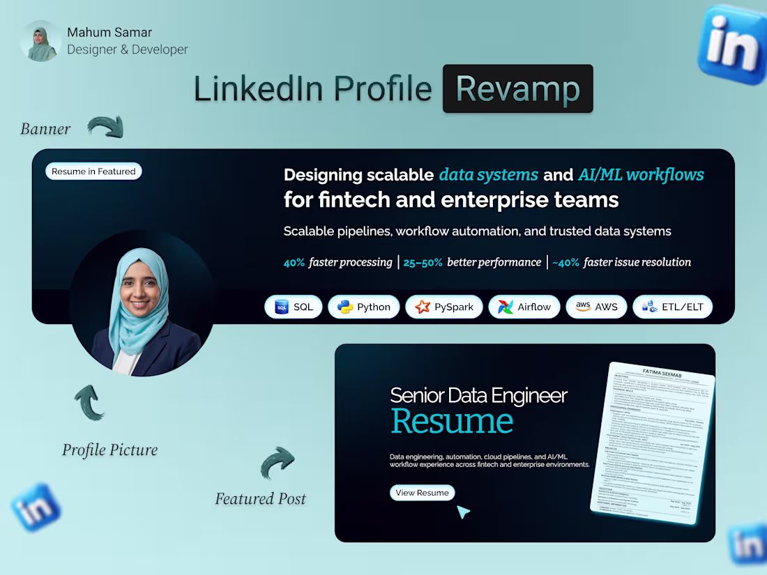 Cover image for Fatima Seemab - LinkedIn Rebrand