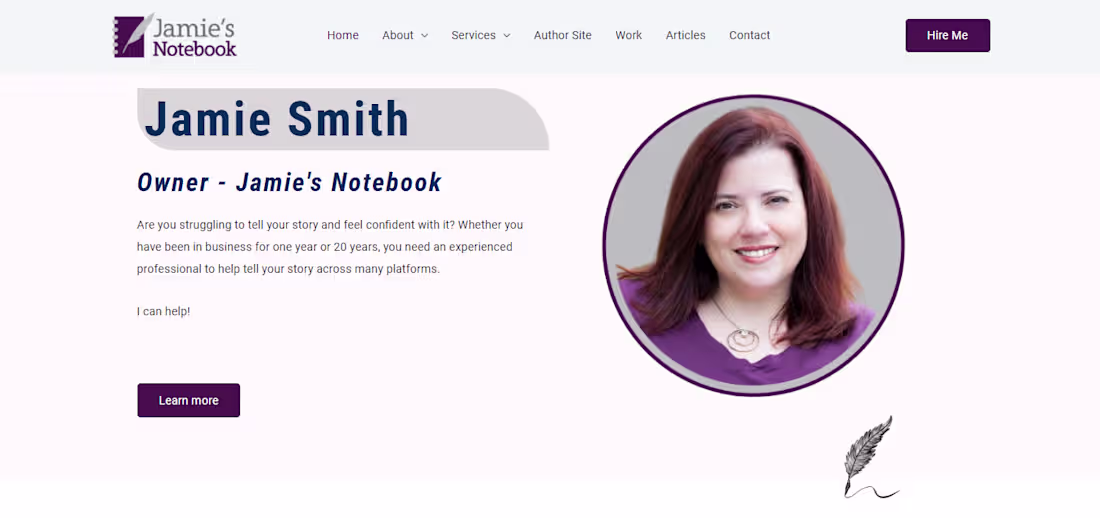 Cover image for Portfolio Website for Jamie’s Notebook
