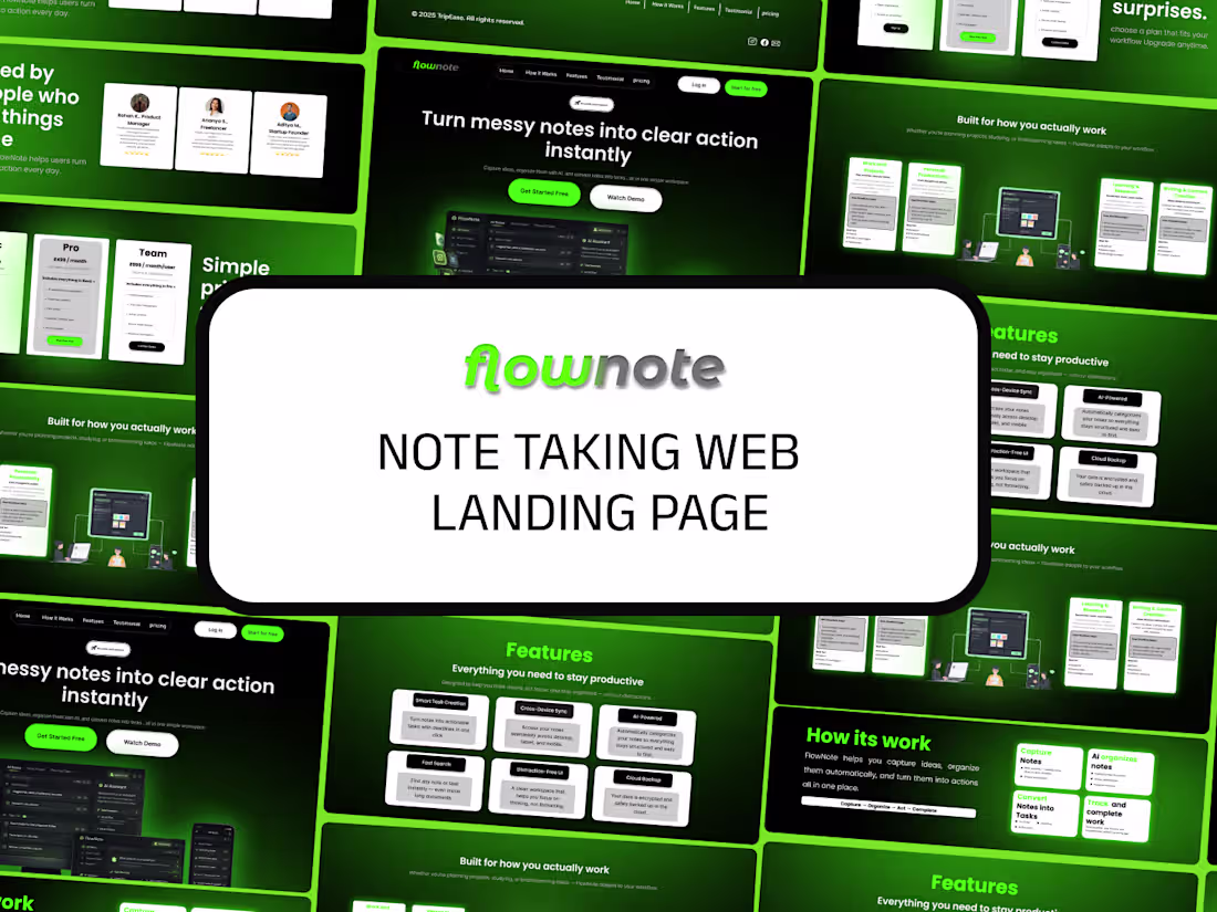 Cover image for FLOWNOTE WEB LANDING PAGE