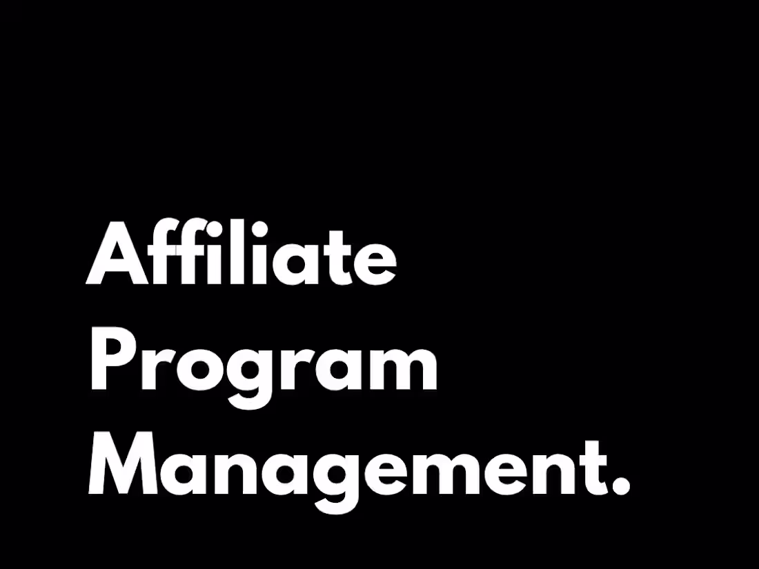 Cover image for Affiliate Program Management
