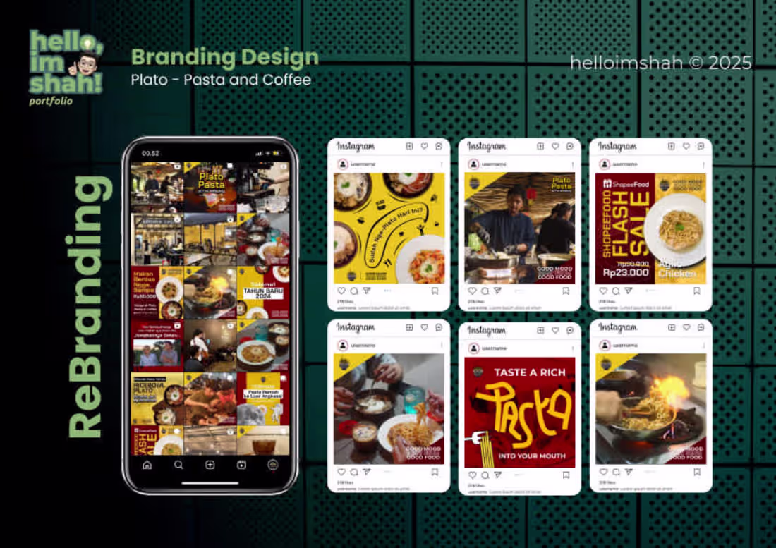 Cover image for Rebranding Social Media Design for Pasta Restaurant