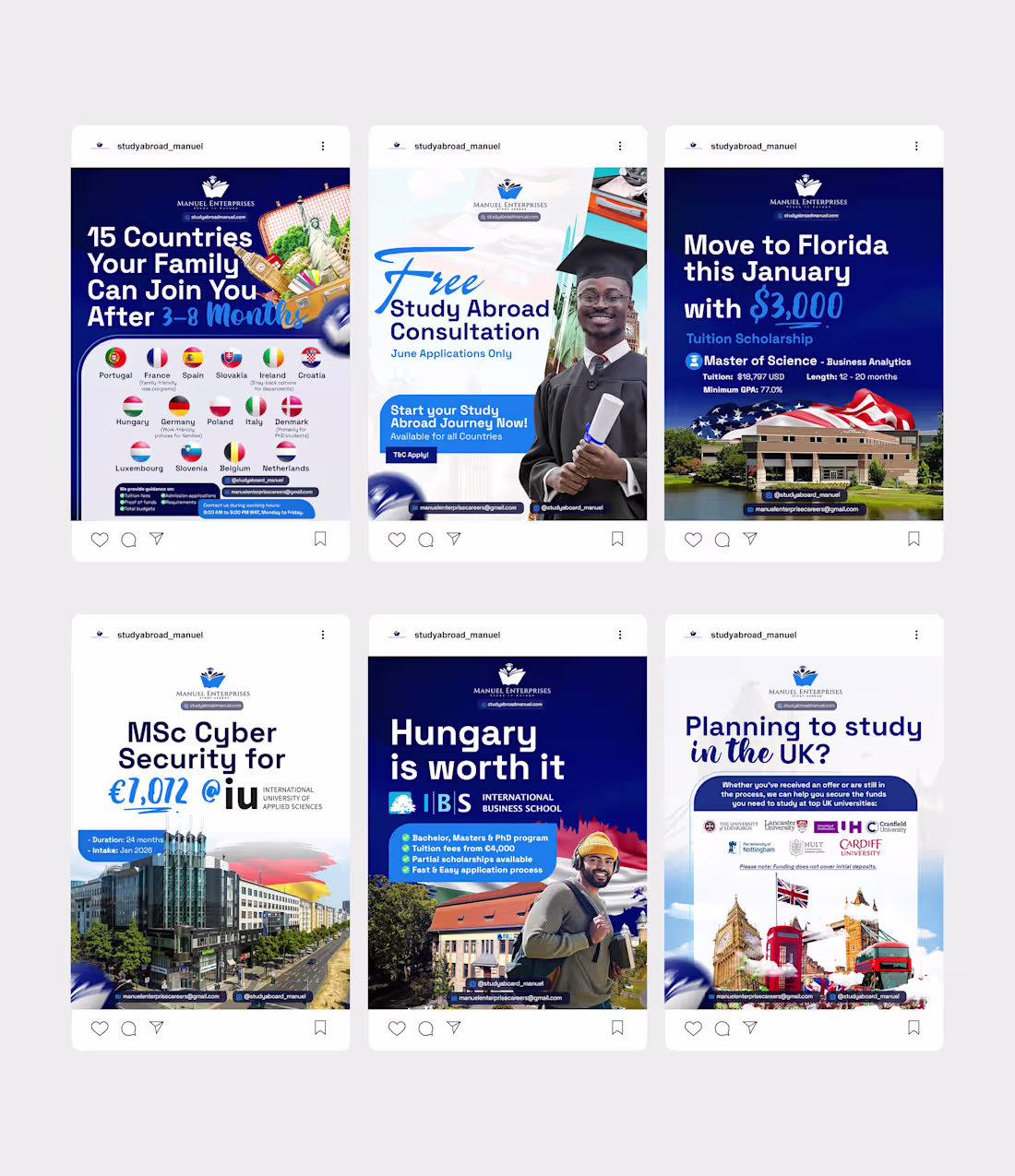 Cover image for Edu-Travel Brand Flyer Design - Manuel Enterprise