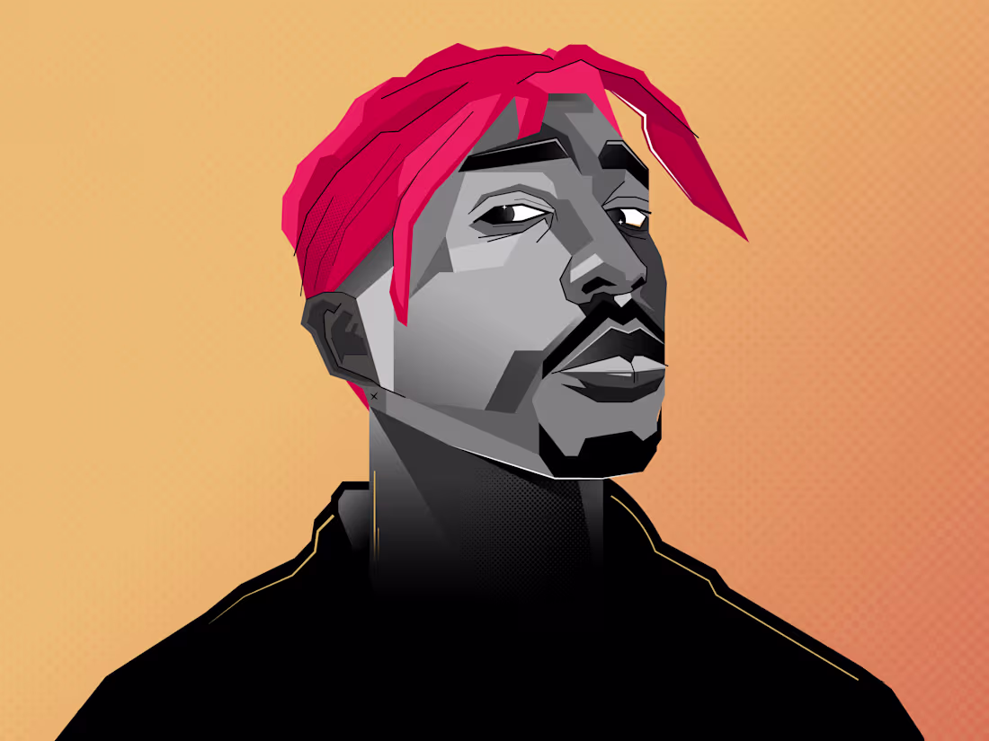 Cover image for Illustration of 2pac 