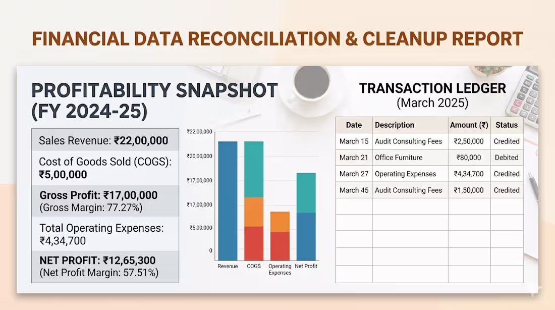 Cover image for Project Title: Financial Data Reconciliation