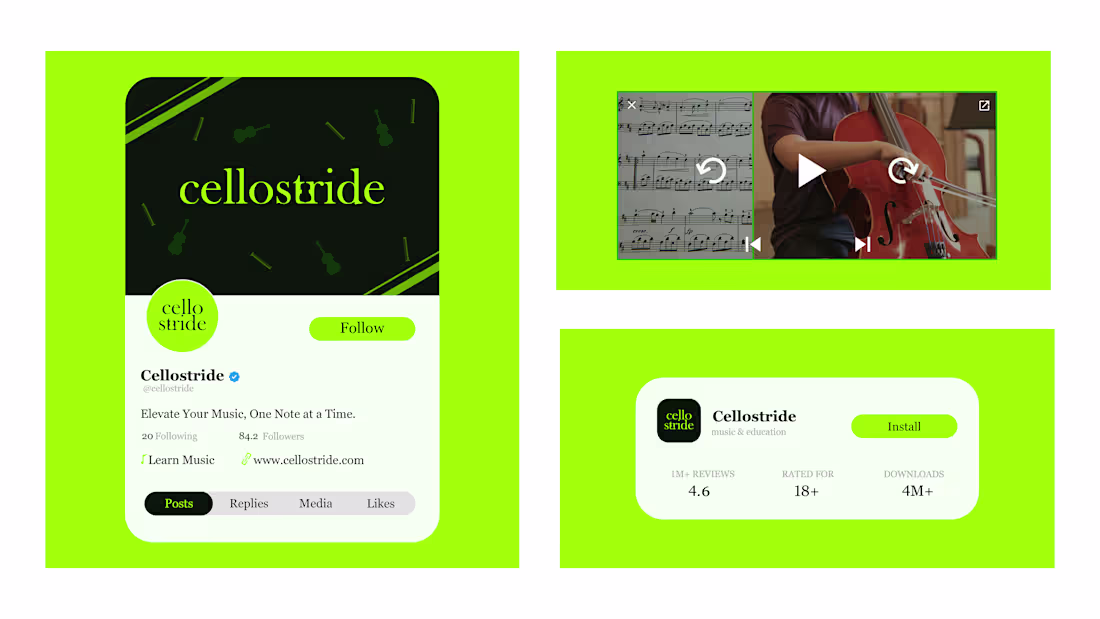 Cover image for Cellostride - Brand Identity :: Behance