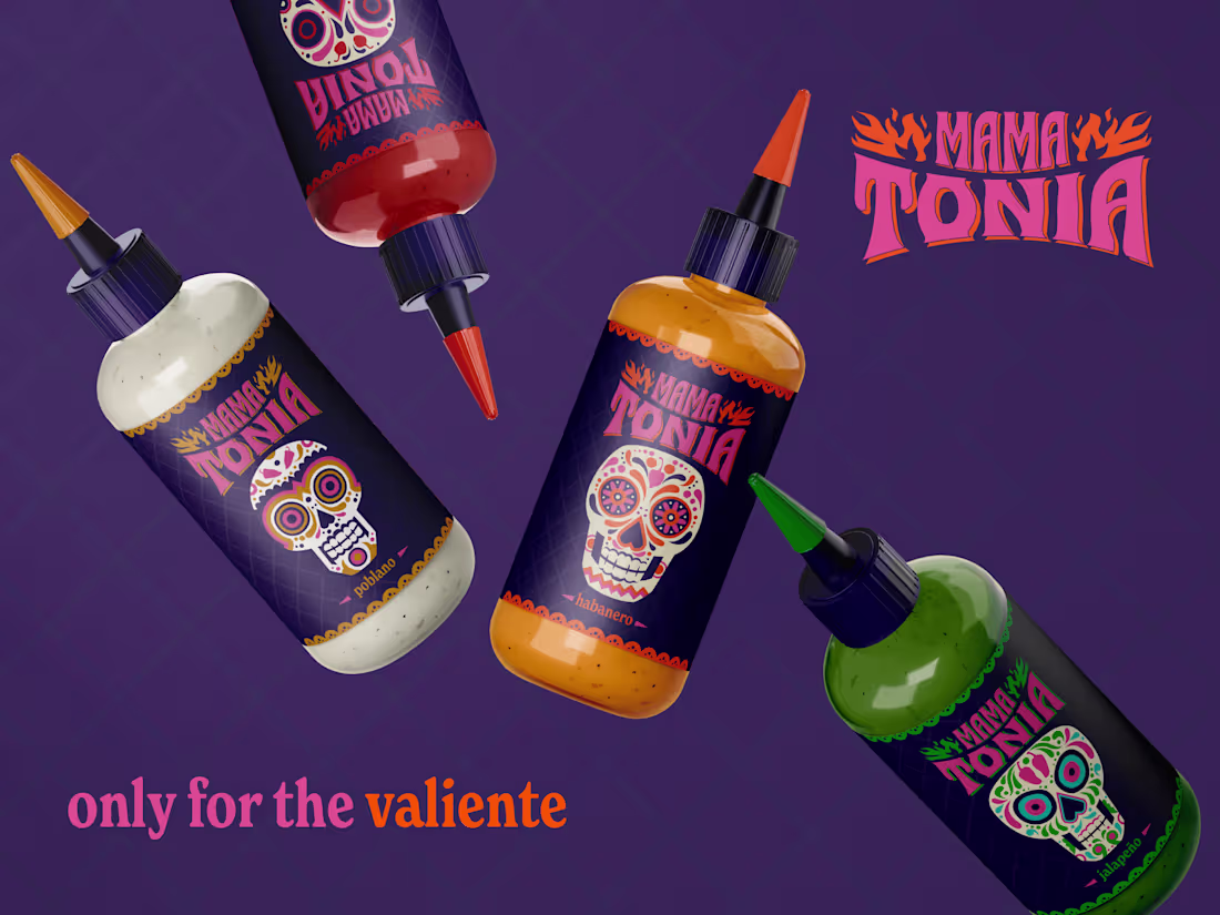 Cover image for Mama Tonia Hot Sauce Brand Concept