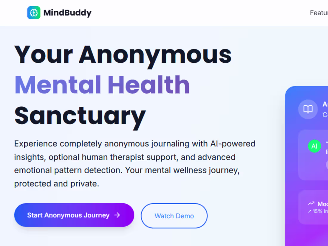 Cover image for MindBuddy AI