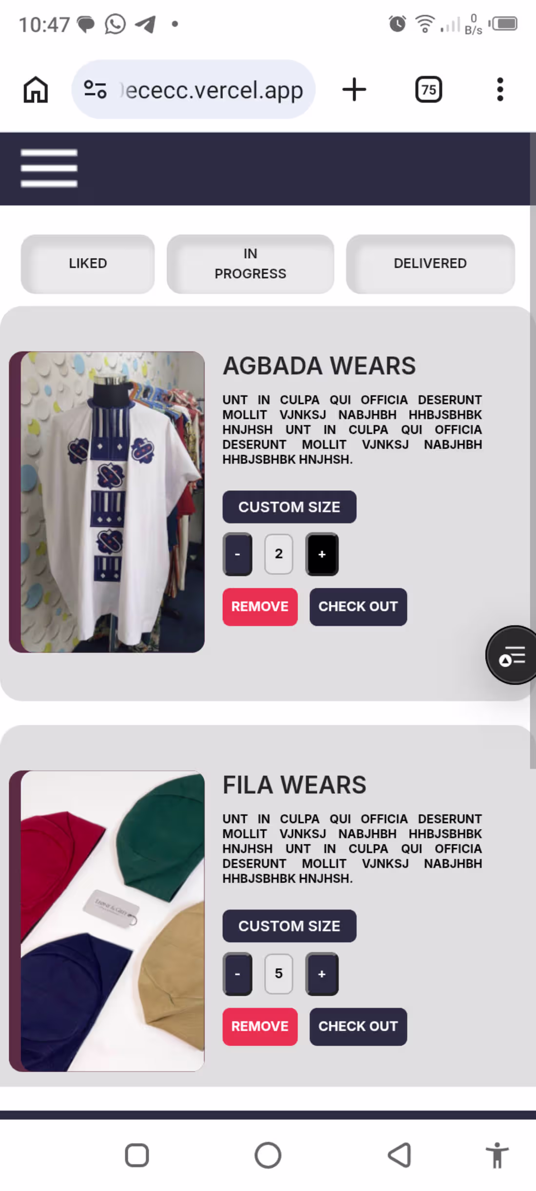 Cover image for Website responsive Cart design with