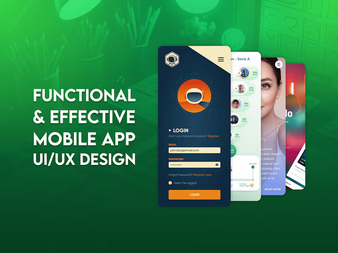Cover image for Functional & Efficient Mobile App UI/UX Design