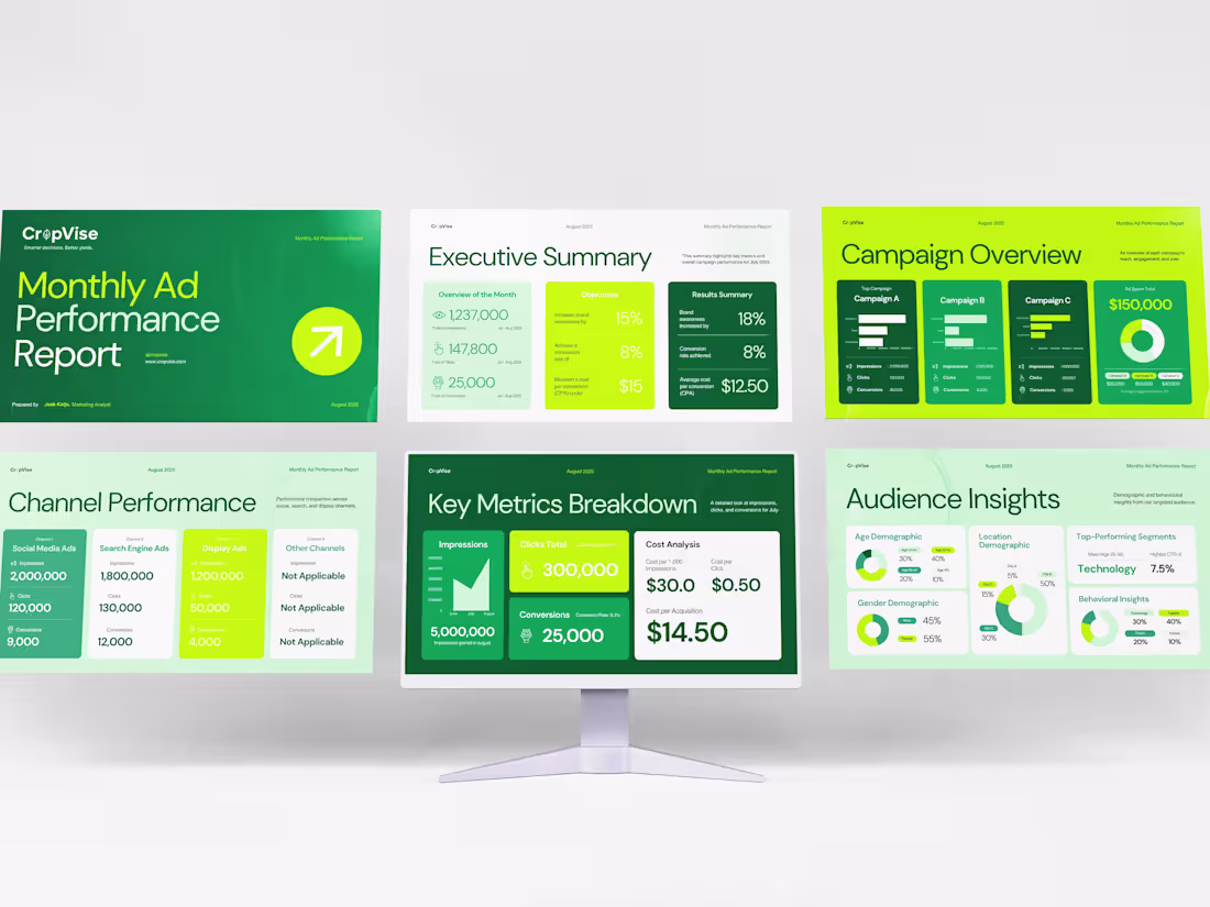 Cover image for Report Design for CropVise