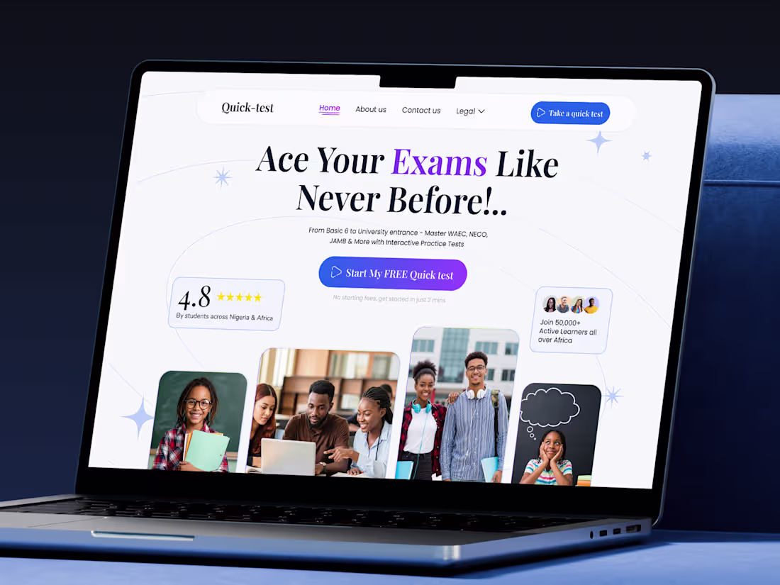 Cover image for Quick-test - An Online learning platform (SAAS)