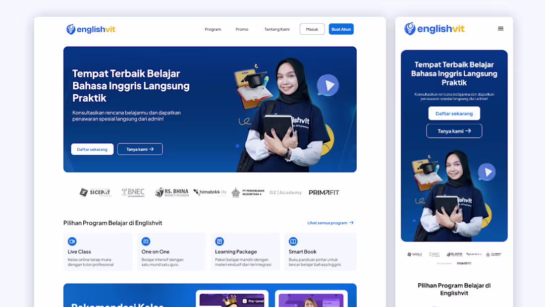 Cover image for Englishvit Website Redesign