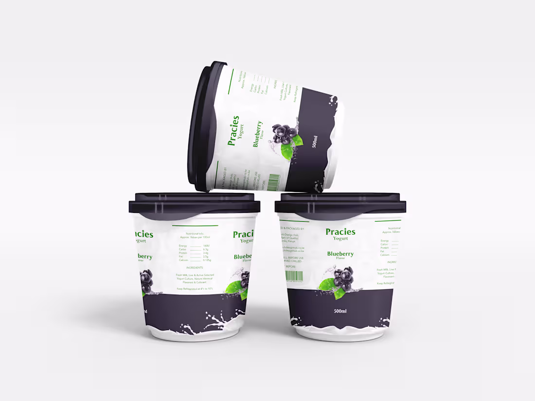 Cover image for Pracies Yogurt Packaging Design