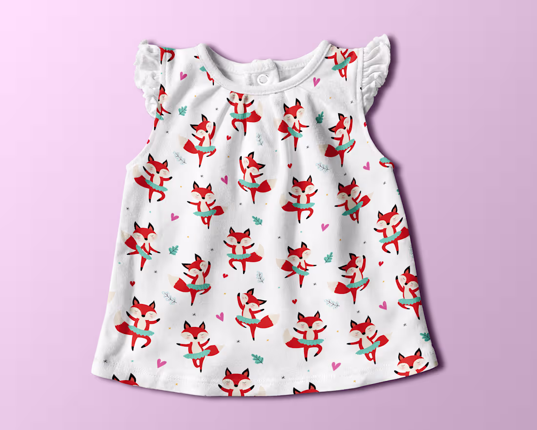 Cover image for Ballet Fox Seamless Pattern :: Behance