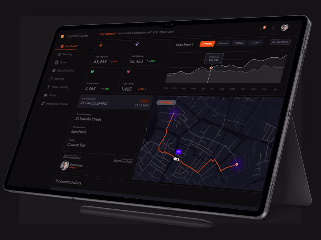 Cover image for Logistics Web App (Concept)