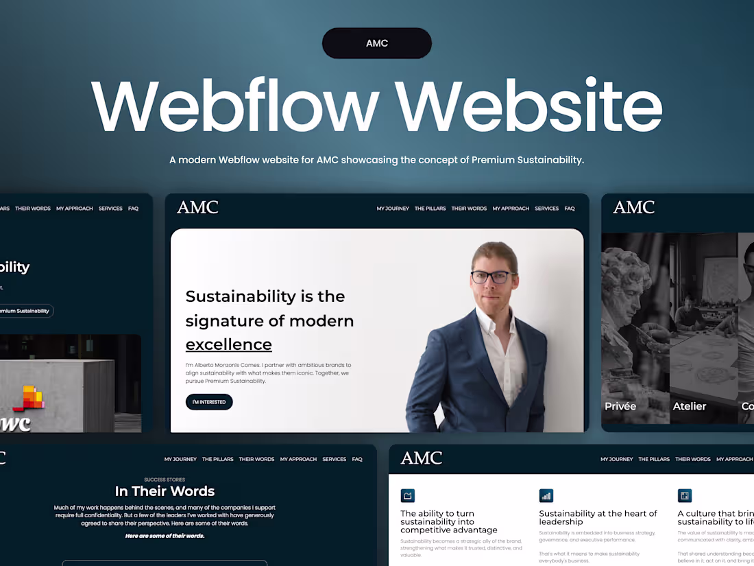 Cover image for Premium Sustainability Consultant Website on Webflow