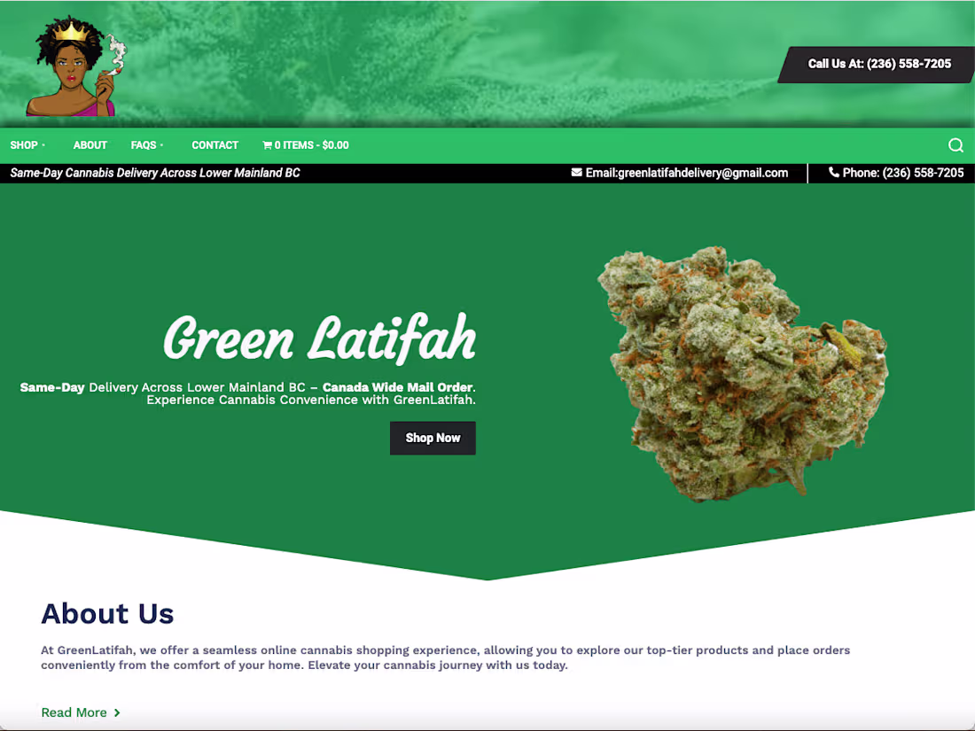 Cover image for Responsive Web Design for E-commerce Store : Green Latifah