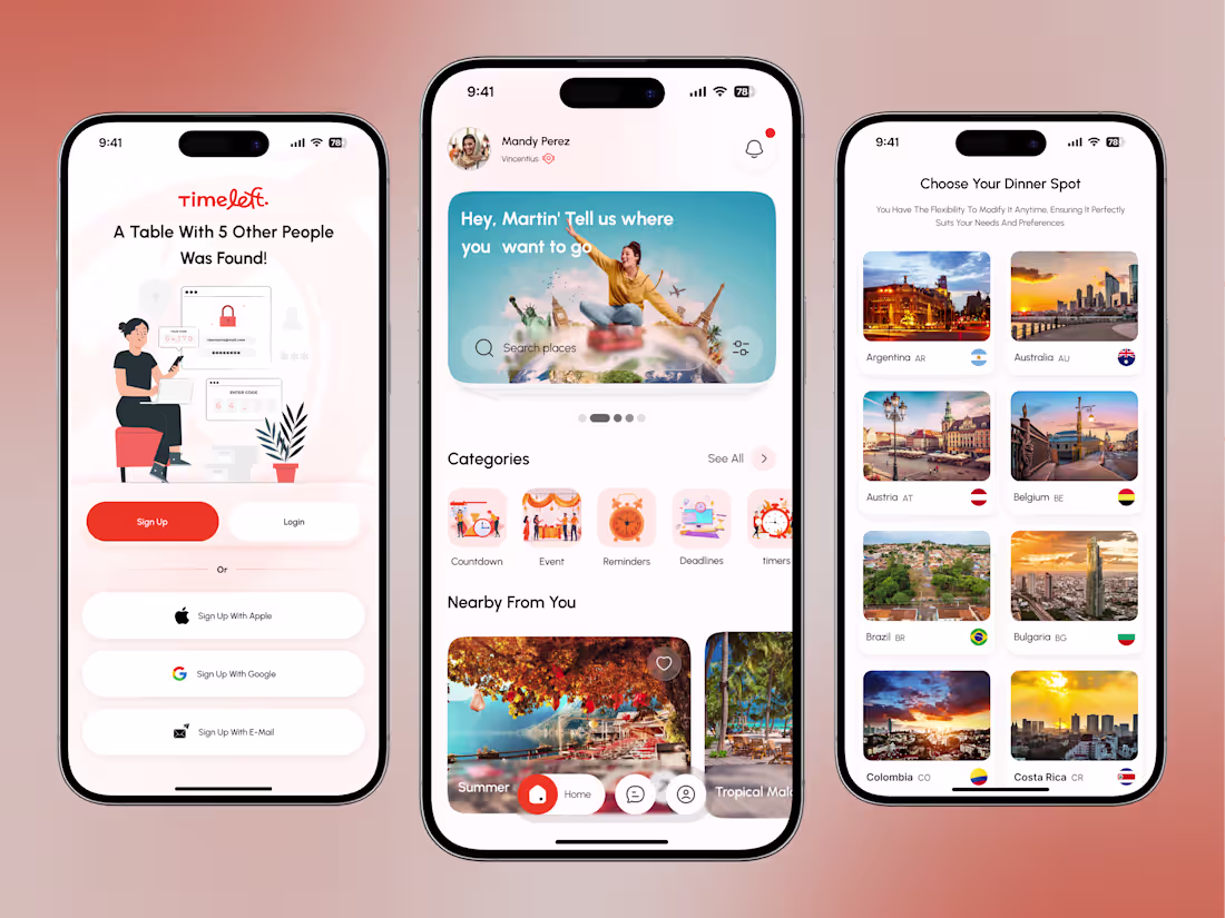 Cover image for TimeLeft Travel App Development