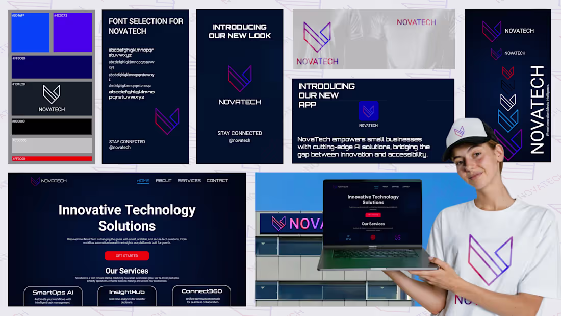 Cover image for NovaTech Brand Identity Design