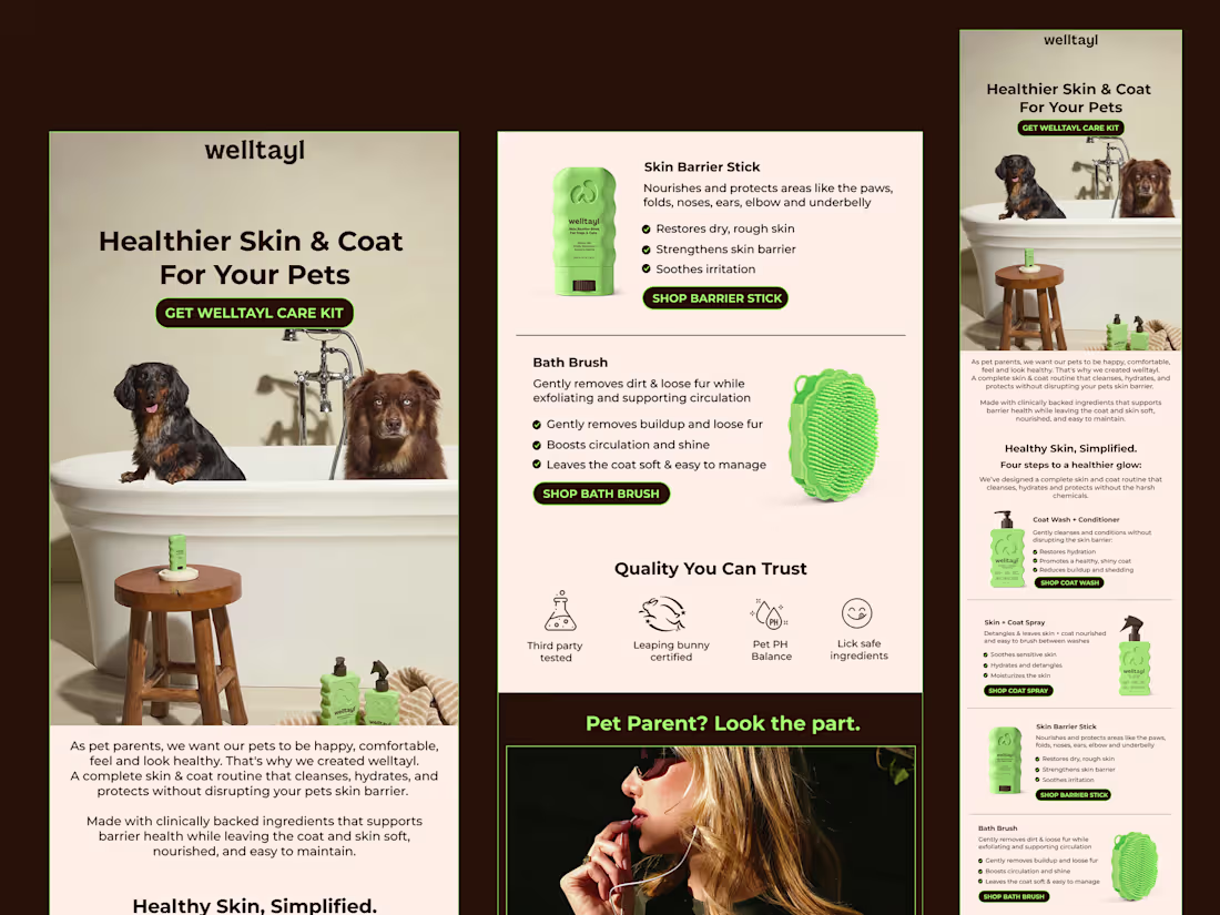 Cover image for Welcome Email for Welltayl Pet Care