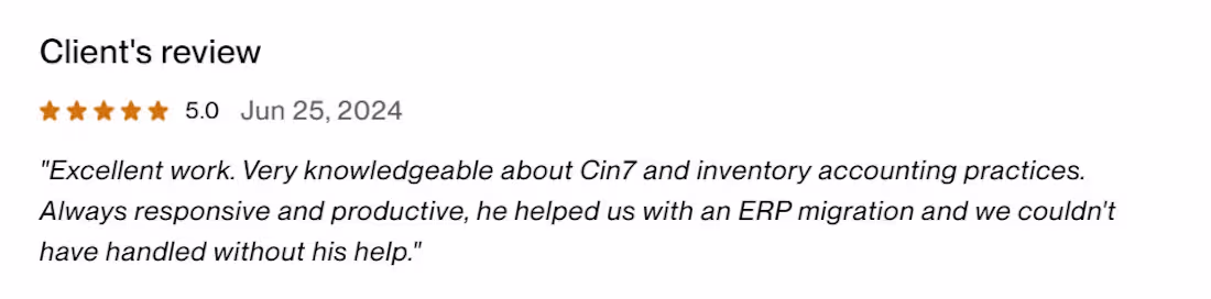 Cover image for Cin7 core full implementation for