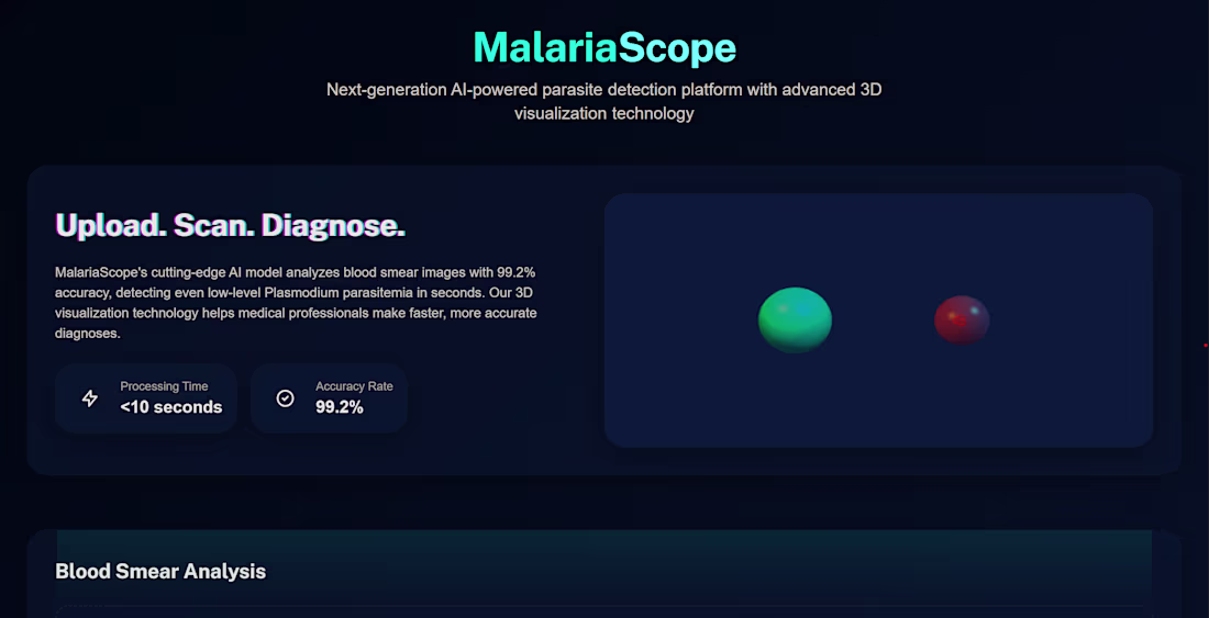 Cover image for AI-Powered Malaria Detection Platform