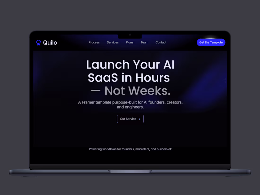 Cover image for Quilo – Responsive Framer Design for AI startups