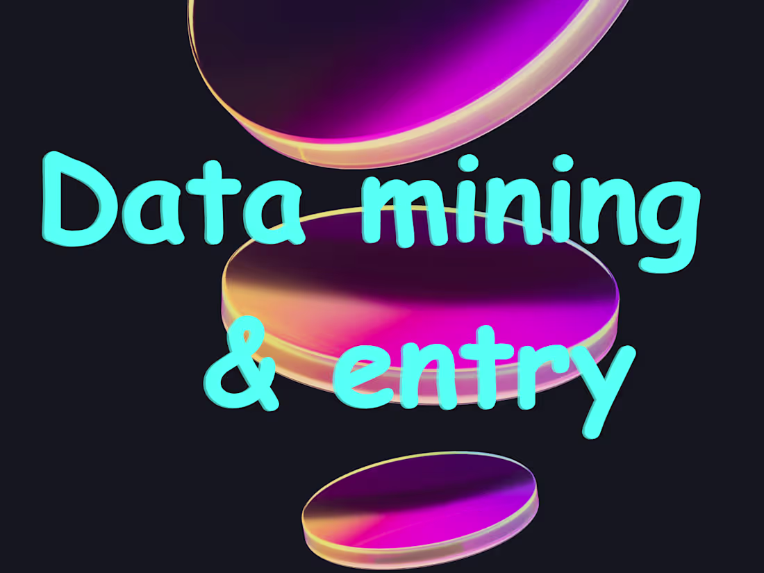 Cover image for Data mining & Entry