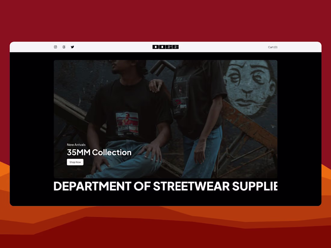 Cover image for Ecommerce Store of Department of Streetwear Supplies