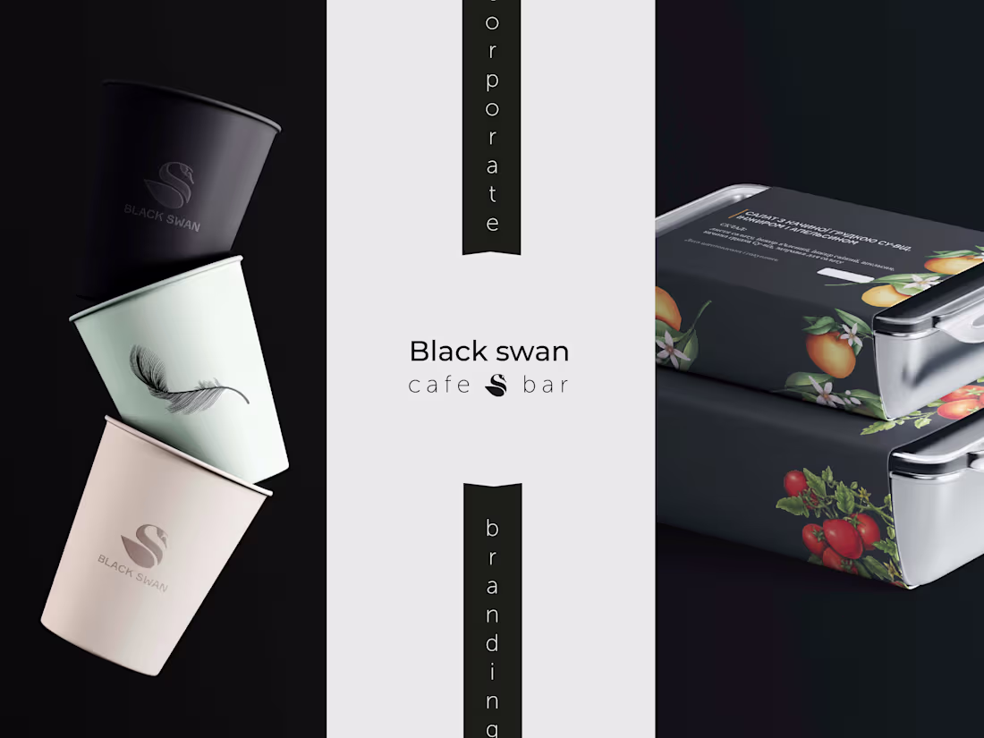 Cover image for Black Swan cafe branding
