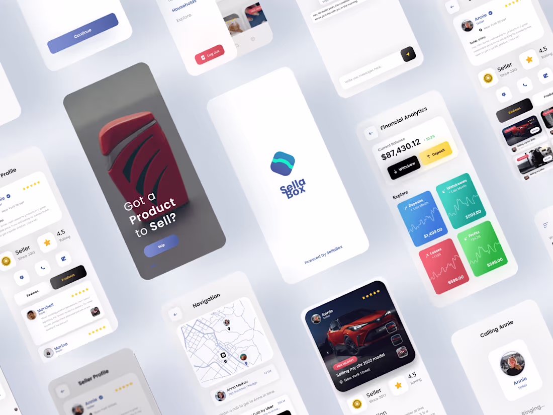 Cover image for SellaBox - A Buy & Sell Marketplace Mobile App - UI UX Design
