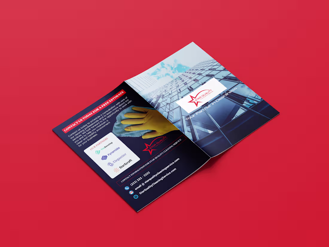 Cover image for Brochure for a cleaning company