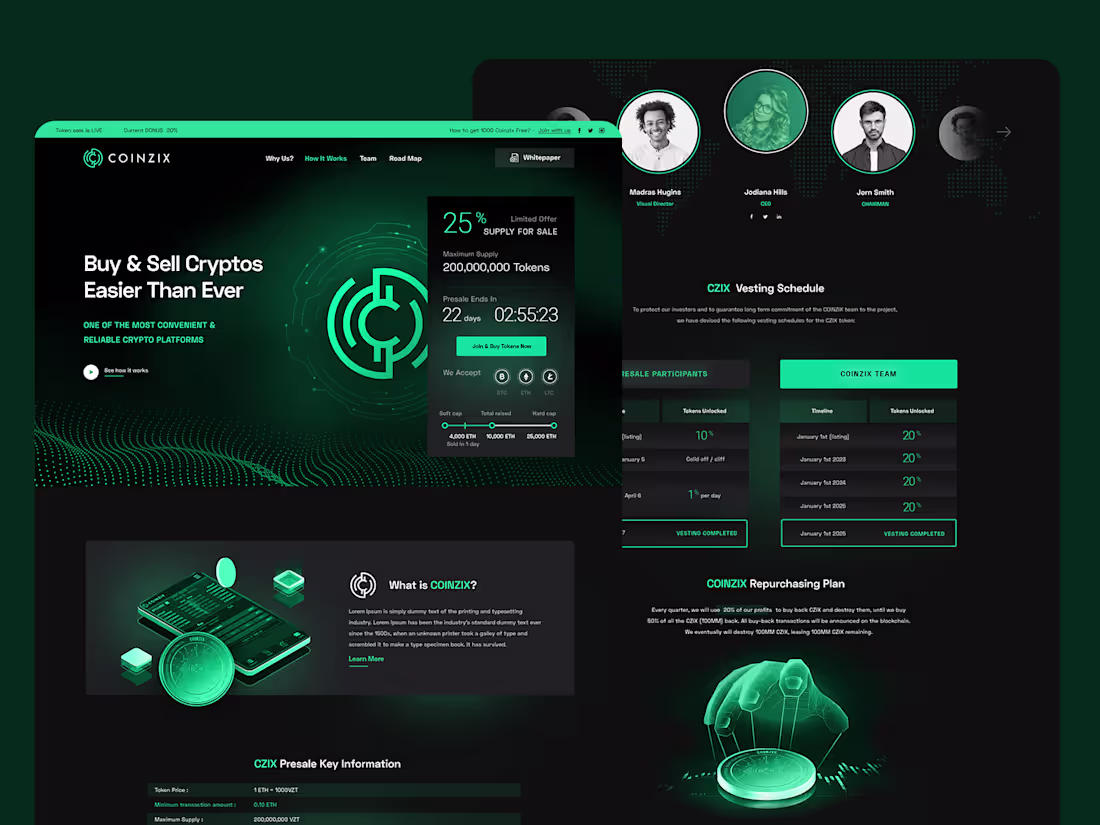 Cover image for Crypto Landing page design