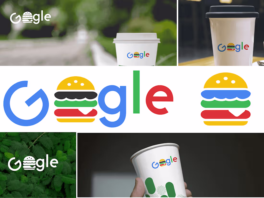 Cover image for Google as a Food Brand - Combination Mark Logo Design 