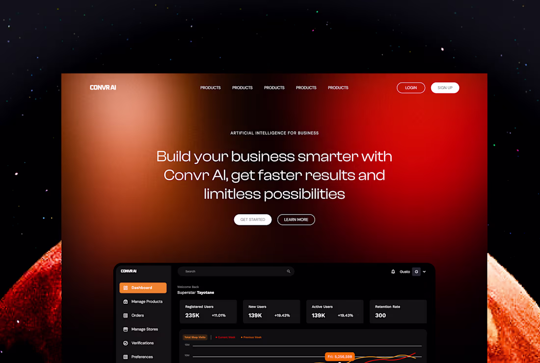 Cover image for UI design for AI SAAS website. Super excited to share. 🚀⚡️