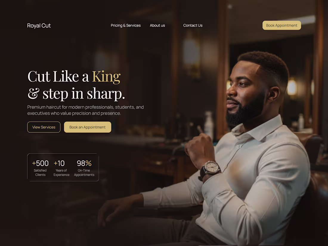 Cover image for   Barber Shop Website UI/UX