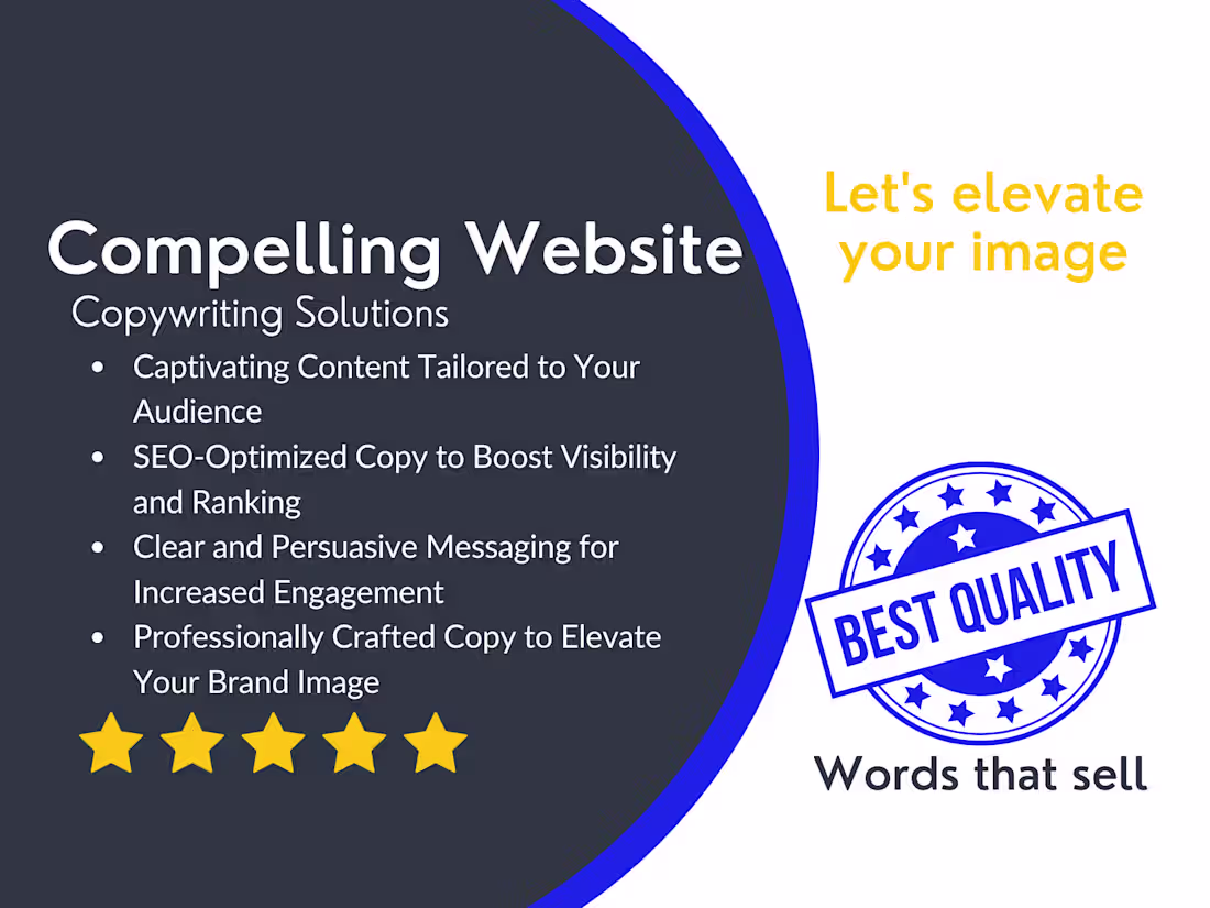 Cover image for Professional Website Copywriting 