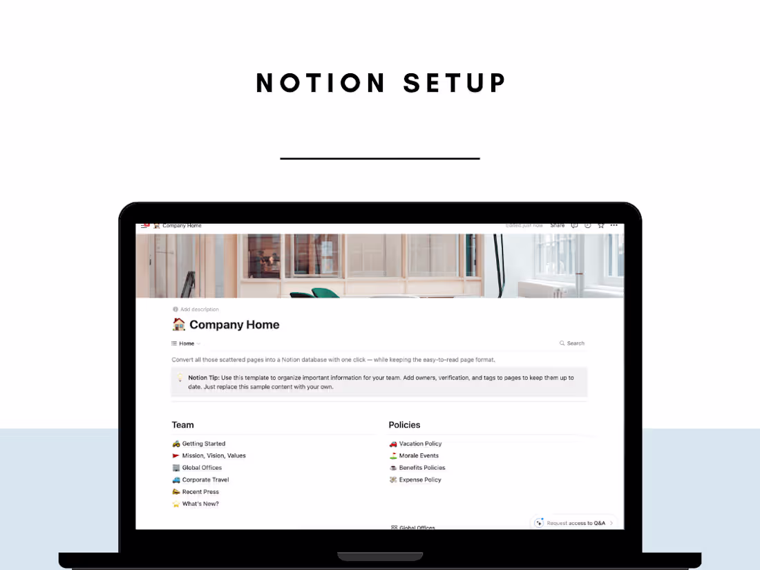 Cover image for Notion Workspace Setup & Optimization