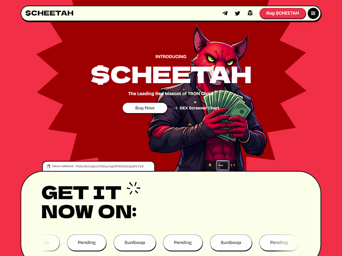 Cover image for Cheetah: Fastest Growing Meme Coin on TRON