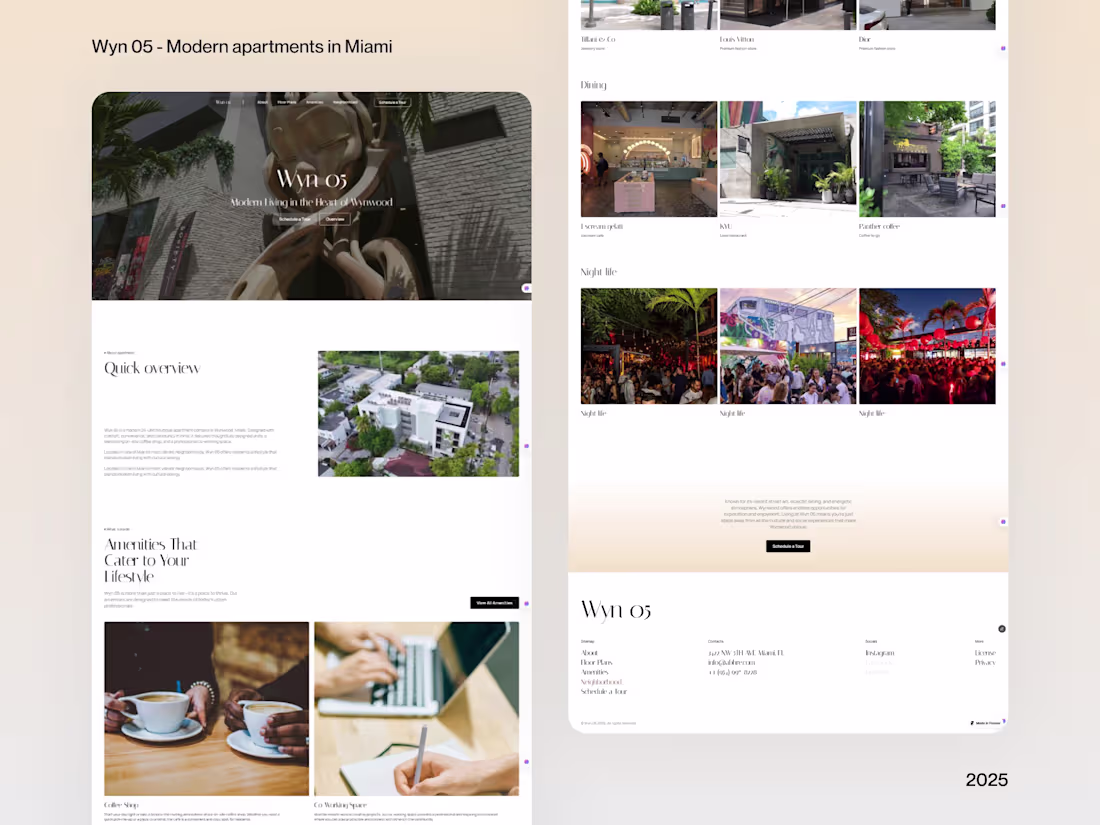 Cover image for Wynwood Apartments Website Design on Framer