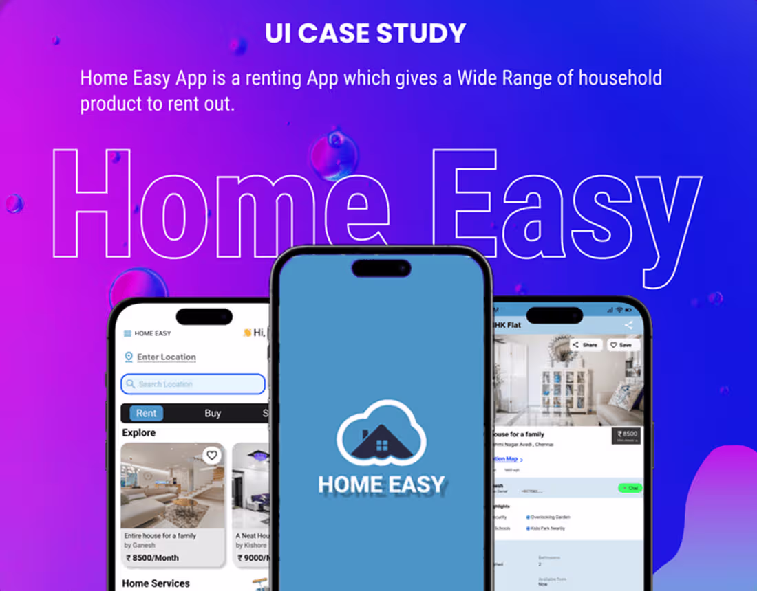 Cover image for Home Easy/ UI Case Study on Behance