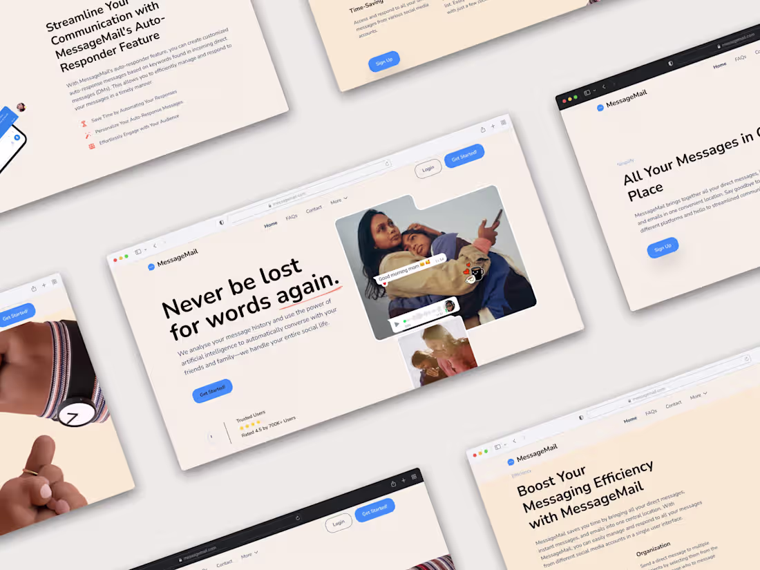 Cover image for Landing Page For a Messaging Web-App