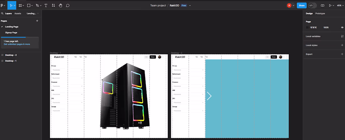 Cover image for Website Prototype Figma