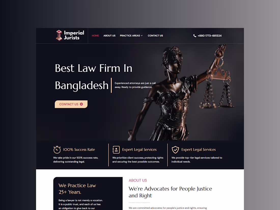 Cover image for Law Firm Website Design with Elementor