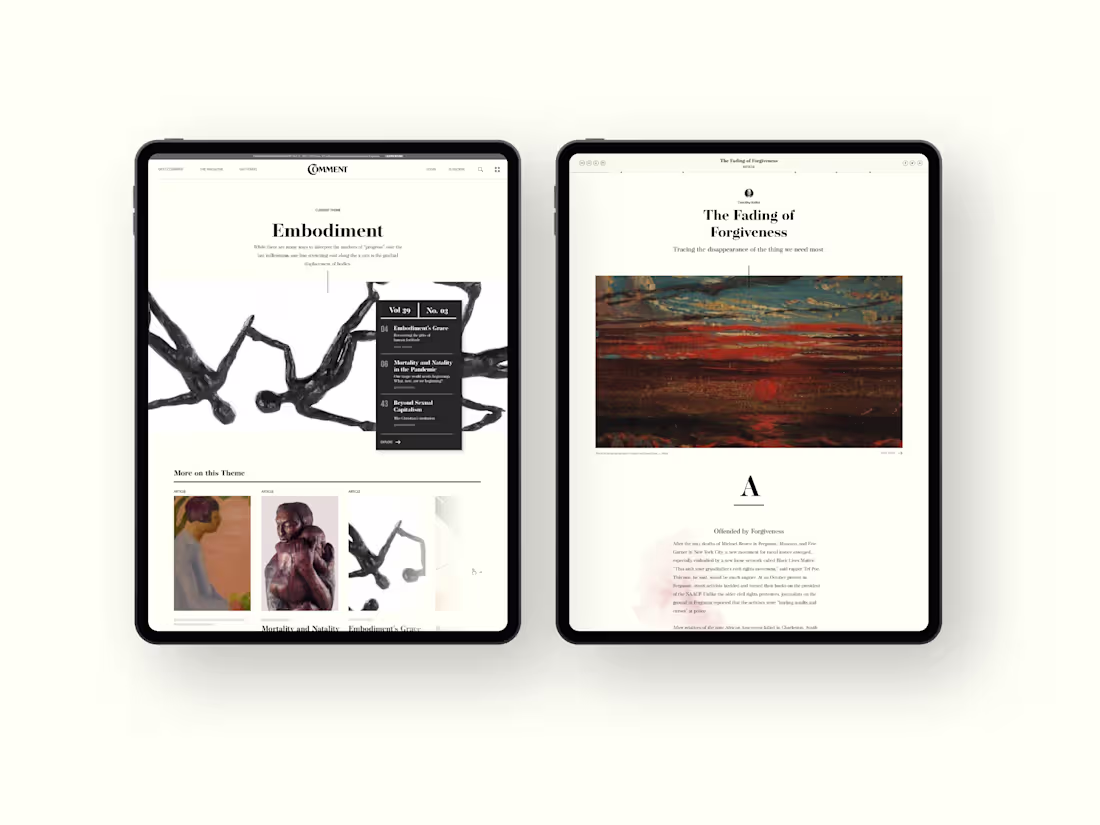 Cover image for Comment Magazine Website Redesign